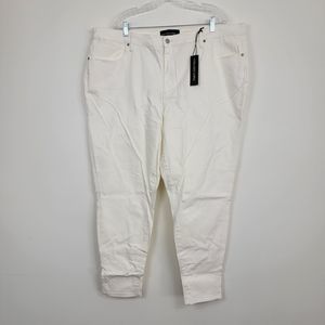 Colleen Lopez White Jeans 24W Plus Size Ankle